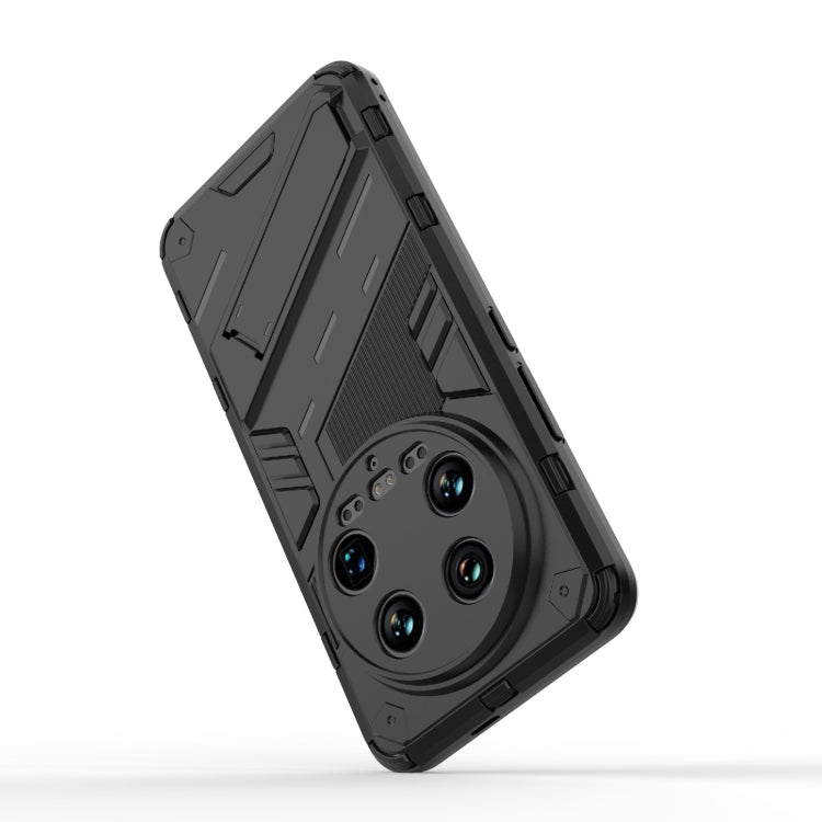 For Xiaomi 14 Ultra 5G Punk Armor 2 in 1 PC + TPU Phone Case with Holder(Black) - 14 Ultra Cases by PMC TechLife | Online Shopping South Africa | PMC TechLife | Buy Now Pay Later Mobicred