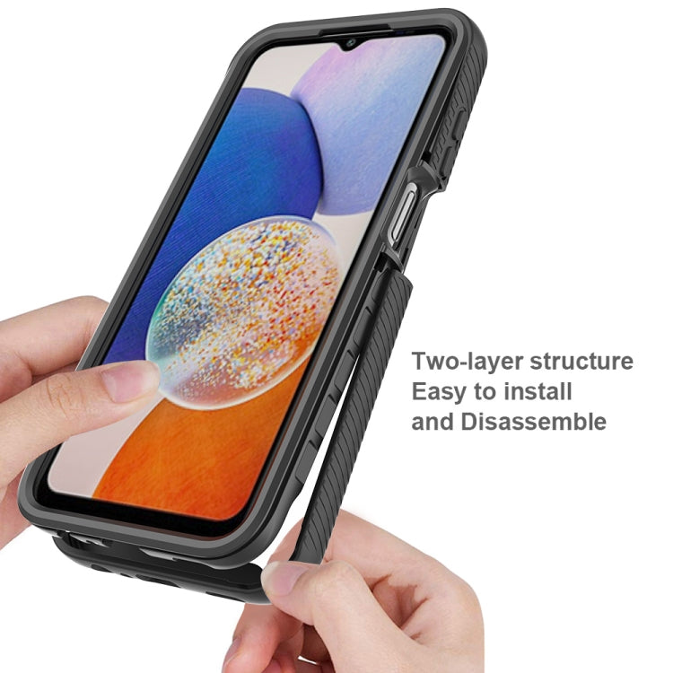 For Samsung Galaxy A15 5G Starry Sky Solid Color Shockproof TPU Clear PC Phone Case(Black) - Galaxy Phone Cases by PMC TechLife | Online Shopping South Africa | PMC TechLife