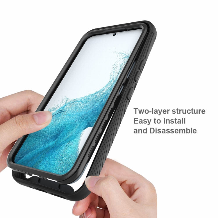 For Samsung Galaxy A54 5G Starry Sky Solid Color Shockproof TPU Clear PC Phone Case(Black) - Galaxy Phone Cases by PMC TechLife | Online Shopping South Africa | PMC TechLife | Buy Now Pay Later Mobicred