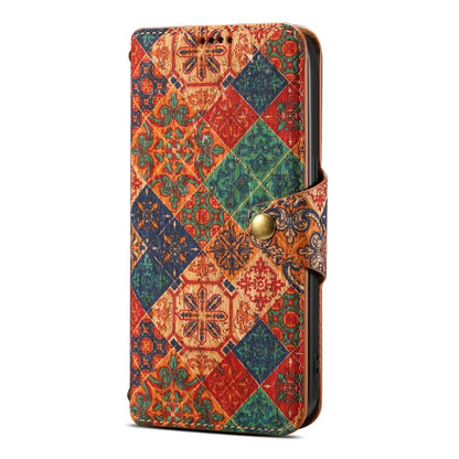 For Samsung Galaxy S24 5G Denior Flower Language Series Cork Fabric Oil Edge Leather Phone Case(Winter) - Galaxy S24 5G Cases by Denior | Online Shopping South Africa | PMC Jewellery | Buy Now Pay Later Mobicred