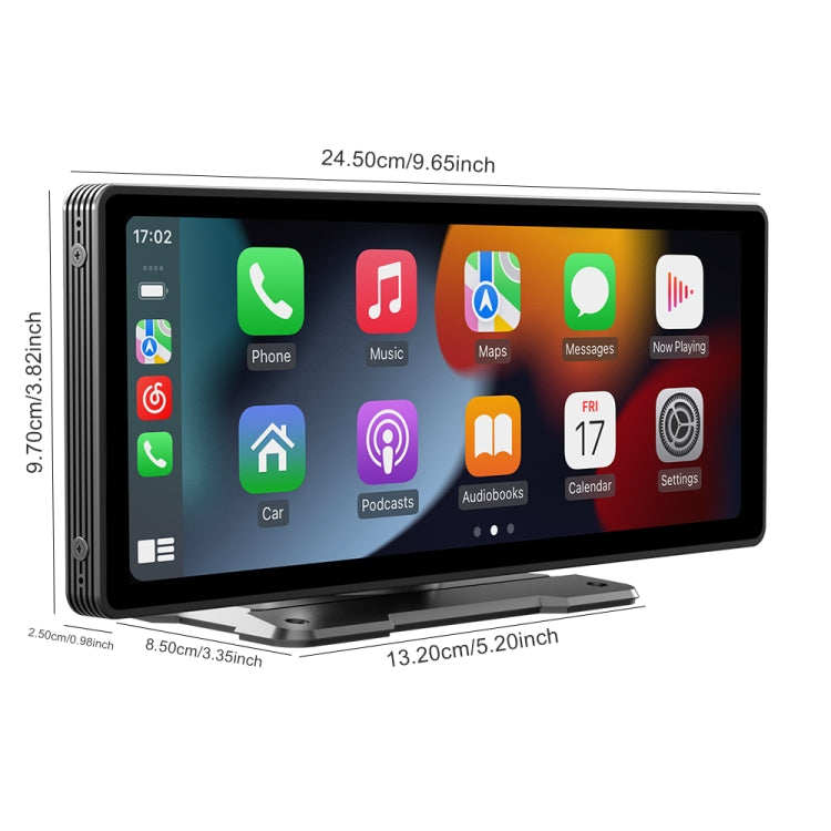 B5303 10.26 inch Portable Car MP5 Player Support CarPlay / Android Auto(Black) - Car MP3 & MP4 & MP5 by PMC TechLife | Online Shopping South Africa | PMC TechLife