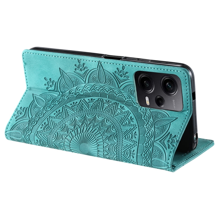 For Xiaomi Redmi Note 12 Pro Global Totem Embossed Magnetic Leather Phone Case(Green) - Xiaomi Cases by PMC TechLife | Online Shopping South Africa | PMC TechLife | Buy Now Pay Later Mobicred