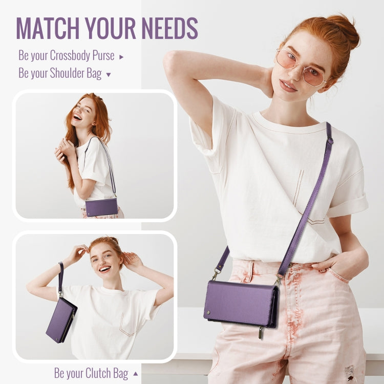 CaseMe ME10 Universal Wallet Phone Case with Lanyard(Purple) - free shipping - PMC Jewellery - Order now!