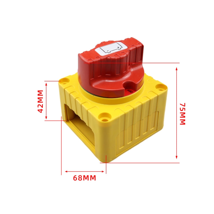CP-4342 Yacht RV Single-circuit High-current Knob Power-off Switch(Yellow) - free shipping - PMC TechLife - Order now!