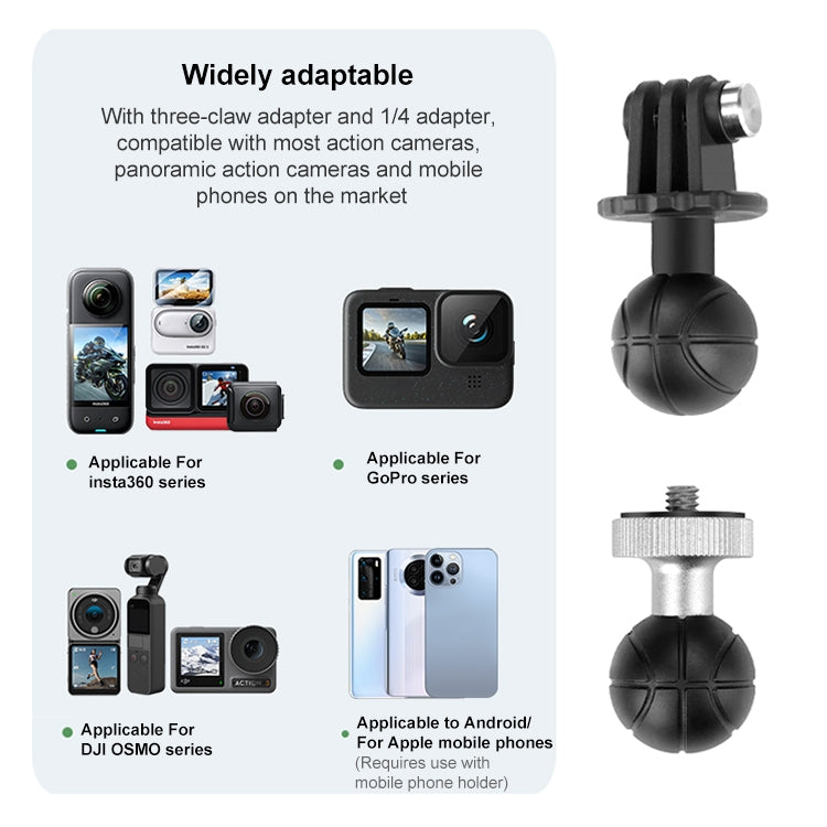 RUIGPRO Crab Clamp Action Camera Bracket 1/4 Ball Head with Phone Clamp - Holder by RUIGPRO | Online Shopping South Africa | PMC TechLife | Buy Now Pay Later Mobicred