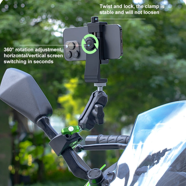 RUIGPRO Crab Clamp Action Camera Bracket 1/4 Ball Head with Phone Clamp - Holder by RUIGPRO | Online Shopping South Africa | PMC TechLife | Buy Now Pay Later Mobicred