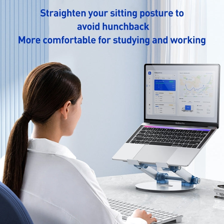 Yesido LP06 Foldable Laptop Swivel Stand(Silver) - free shipping - PMC Jewellery - Order now!