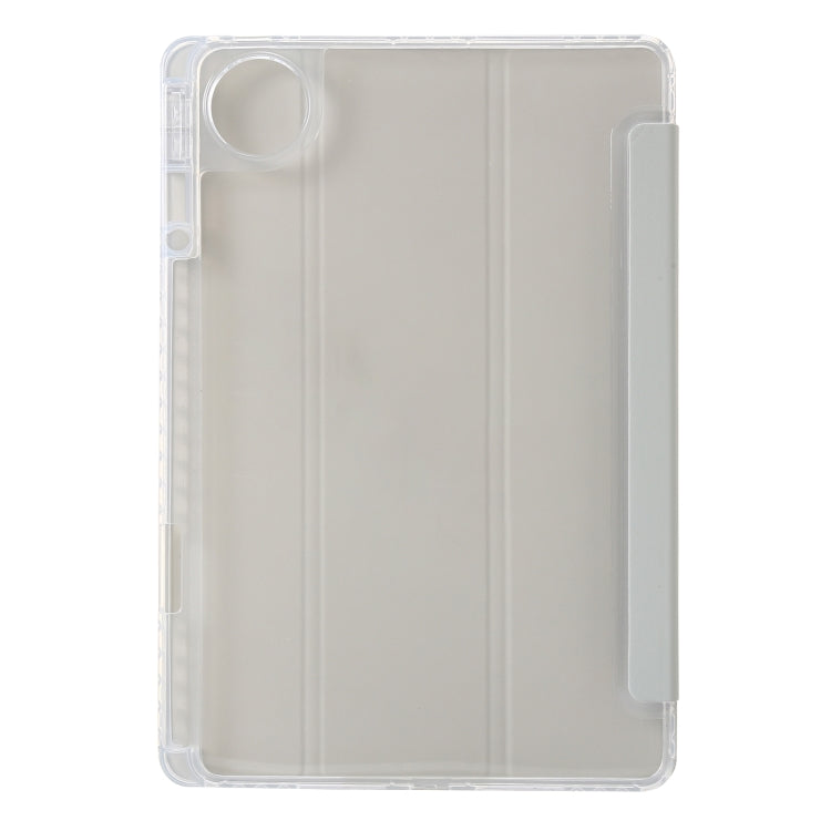 For Huawei MatePad Pro 13.2 2023 Clear Acrylic 3-Fold Leather Tablet Case(Grey) - Huawei by PMC TechLife | Online Shopping South Africa | PMC TechLife | Buy Now Pay Later Mobicred