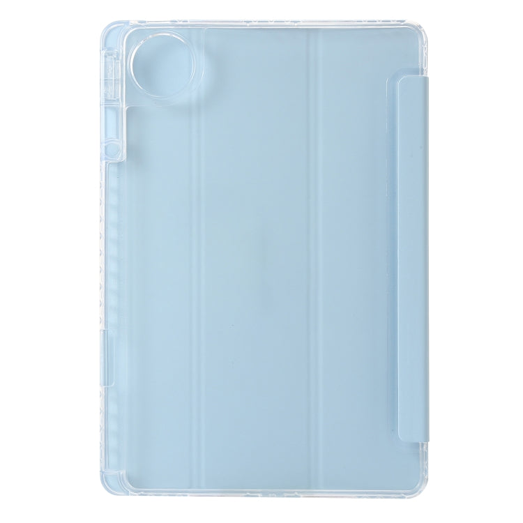 For Huawei MatePad Pro 13.2 2023 Clear Acrylic 3-Fold Leather Tablet Case(Ice Blue) - Huawei by PMC TechLife | Online Shopping South Africa | PMC TechLife | Buy Now Pay Later Mobicred