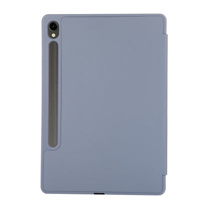 For Samsung Galaxy Tab S9 3-Fold Pure Color TPU Leather Tablet Case with Pen Slot(Lavender) - Galaxy Tab S9 Cases by PMC Jewellery | Online Shopping South Africa | PMC Jewellery | Buy Now Pay Later Mobicred