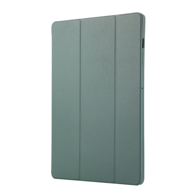 For Samsung Galaxy Tab S9+ / S10+ 3-Fold Pure Color TPU Leather Tablet Case with Pen Slot(Dark Green) - Galaxy Tab S9+ Cases by PMC Jewellery | Online Shopping South Africa | PMC Jewellery | Buy Now Pay Later Mobicred