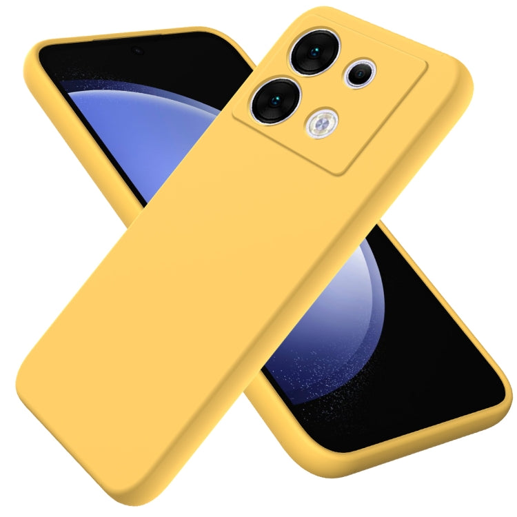 For Infinix Zero 30 5G Solid Color Liquid Silicone Dropproof Full Coverage Protective Case(Yellow) - Infinix Cases by PMC TechLife | Online Shopping South Africa | PMC TechLife | Buy Now Pay Later Mobicred