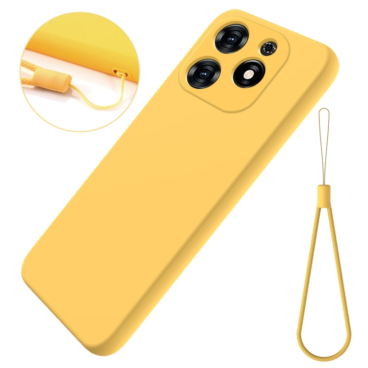 For Tecno Spark 20C/Go 2024 Solid Color Liquid Silicone Dropproof Full Coverage Protective Case(Yellow) - Tecno Cases by PMC Jewellery | Online Shopping South Africa | PMC Jewellery | Buy Now Pay Later Mobicred