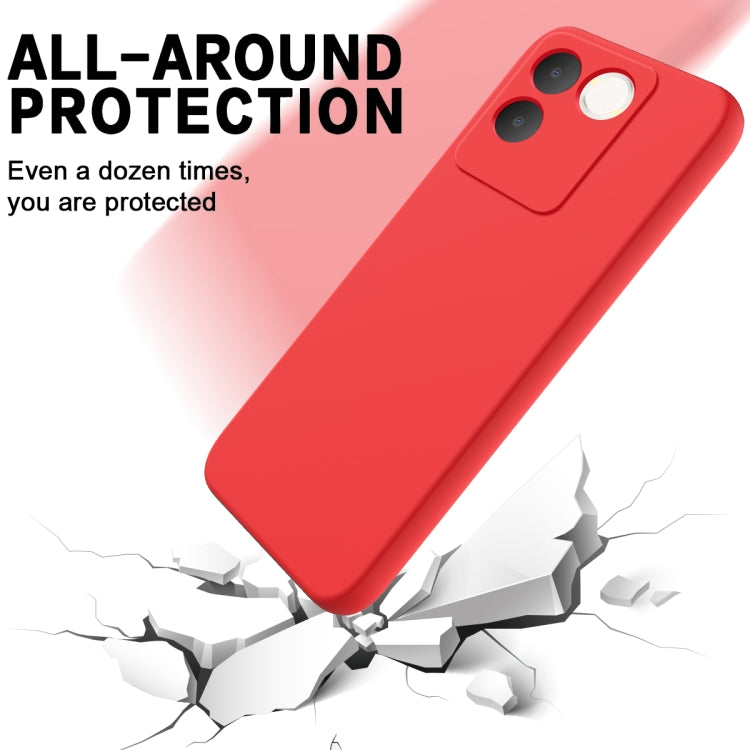 For vivo T2 Pro/S17e/iQOO Z7 Pro Solid Color Liquid Silicone Dropproof Full Coverage Protective Case(Red) - vivo Cases by PMC Jewellery | Online Shopping South Africa | PMC Jewellery