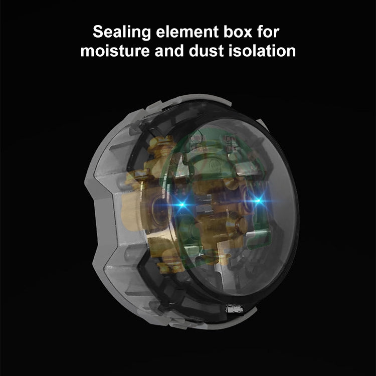 86mm Round LED Tempered Glass Switch Panel, Gray Round Glass, Style:Two Open Dual Control - free shipping - PMC Jewellery - Order now!