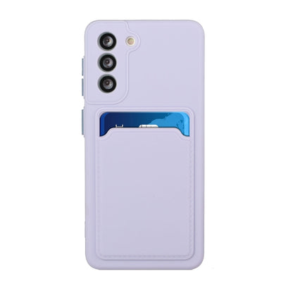 For Samsung Galaxy S24 5G / S25 5G Card Slot Design Shockproof TPU Phone Case(Purple) - Galaxy S24 5G Cases by PMC Jewellery | Online Shopping South Africa | PMC Jewellery | Buy Now Pay Later Mobicred