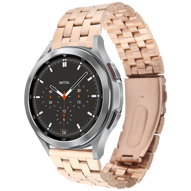 22mm Universal Five Beads Stainless Steel Watch Band(Rose Gold) - free shipping - PMc TechLife - Order now!