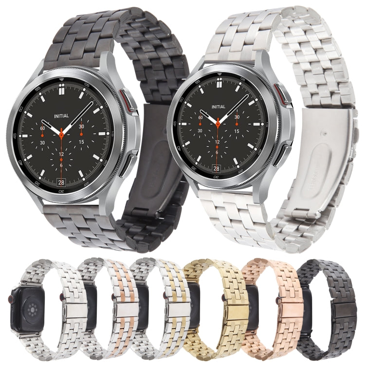 22mm Universal Five Beads Stainless Steel Watch Band(Silver) - free shipping - PMc TechLife - Order now!