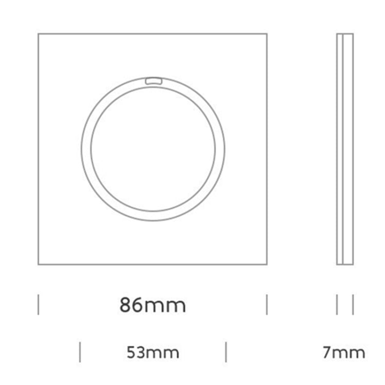 86mm Round LED Tempered Glass Switch Panel, Gold Round Glass, Style:Three Open Dual Control -  by PMC Jewellery | Online Shopping South Africa | PMC Jewellery | Buy Now Pay Later Mobicred