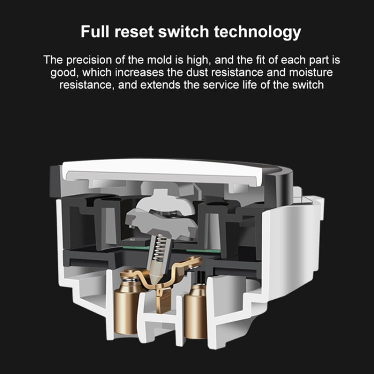 86mm Round LED Tempered Glass Switch Panel, Gold Round Glass, Style:Four Open Dual Control - Switch by PMC Jewellery | Online Shopping South Africa | PMC Jewellery | Buy Now Pay Later Mobicred