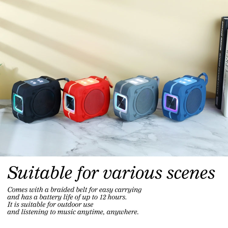 T&G TG661 Colorful LED Portable Outdoor Wireless Bluetooth Speaker(Red) - free shipping - PMC Jewellery - Order now!