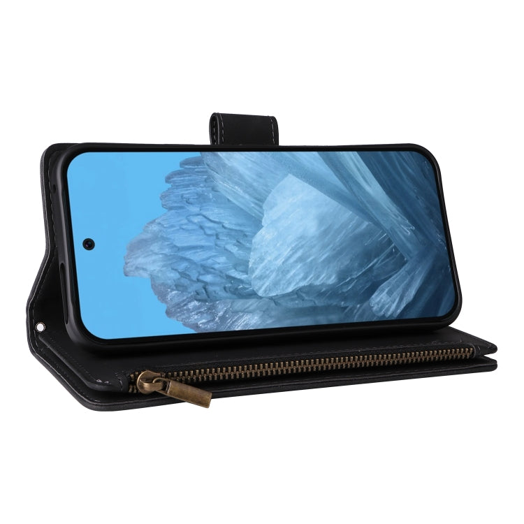 For Google Pixel 9 Multifunctional Multi-Card Wallet Phone Leather Case(Black) - Google Cases by PMC TechLife | Online Shopping South Africa | PMC TechLife | Buy Now Pay Later Mobicred