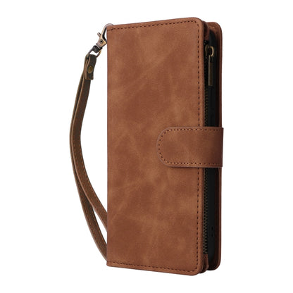 For Google Pixel 9 Multifunctional Multi-Card Wallet Phone Leather Case(Brown) - Google Cases by PMC Jewellery | Online Shopping South Africa | PMC Jewellery | Buy Now Pay Later Mobicred