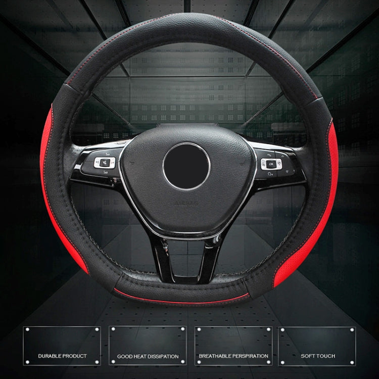 D Style Car Universal Anti-skid Steering Wheel Cover, Diameter: 38cm(Black Blue Line) - Steering Wheel Accessories by PMC TechLife | Online Shopping South Africa | PMC TechLife | Buy Now Pay Later Mobicred