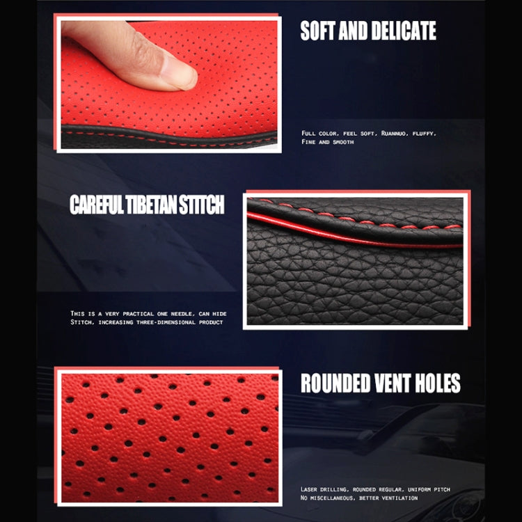 D Style Car Universal Anti-skid Steering Wheel Cover, Diameter: 38cm(Black Red Line) - Steering Wheel Accessories by PMC TechLife | Online Shopping South Africa | PMC TechLife | Buy Now Pay Later Mobicred