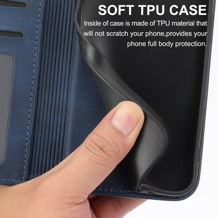 For Google Pixel 9 Pro Cubic Grid Calf Texture Magnetic Leather Phone Case(Blue) - Google Cases by PMC TechLife | Online Shopping South Africa | PMC TechLife | Buy Now Pay Later Mobicred