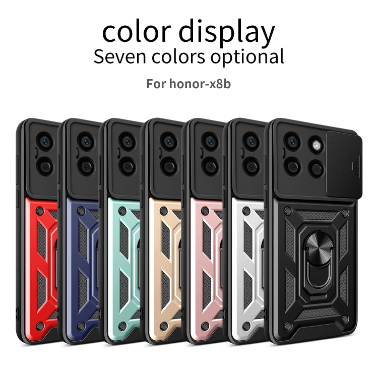 For Honor X8b Sliding Camera Cover Design TPU+PC Phone Case(Rose Gold) - Honor Cases by PMC TechLife | Online Shopping South Africa | PMC TechLife | Buy Now Pay Later Mobicred