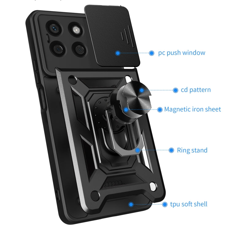 For Honor X8b Sliding Camera Cover Design TPU+PC Phone Case(Rose Gold) - Honor Cases by PMC TechLife | Online Shopping South Africa | PMC TechLife | Buy Now Pay Later Mobicred