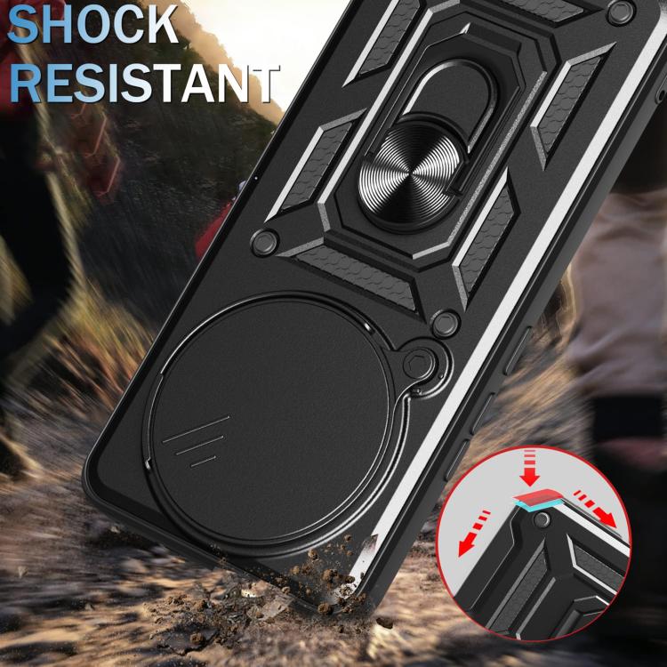 For Honor Magic7 Pro Sliding Camera Cover Design TPU+PC Phone Case(Black) - free shipping - PMC TechLife - Order now!