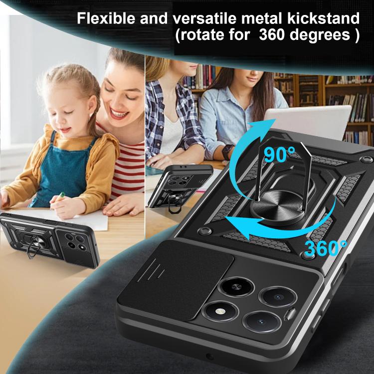 For Honor X5b Plus Sliding Camera Cover Design TPU+PC Phone Case(Green) - free shipping - PMC TechLife - Order now!