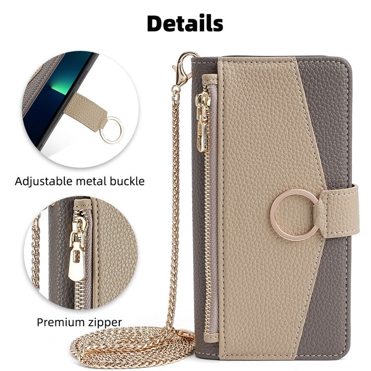 For Huawei Mate 50 Pro Crossbody Litchi Texture Leather Phone Case(Grey) - Huawei Cases by PMC TechLife | Online Shopping South Africa | PMC TechLife | Buy Now Pay Later Mobicred