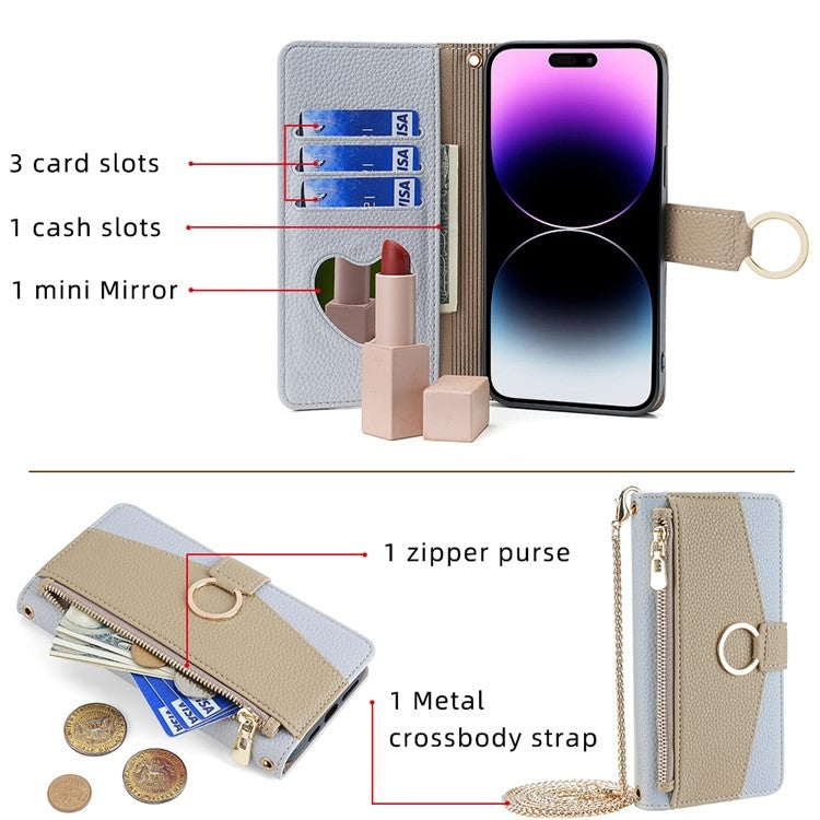 For Huawei nova 9 SE 4G Crossbody Litchi Texture Leather Phone Case(Blue) - Huawei Cases by PMC TechLife | Online Shopping South Africa | PMC TechLife | Buy Now Pay Later Mobicred