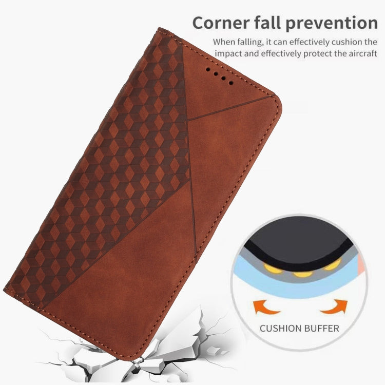 For Tecno Spark Go 2024 / POP 8 Diamond Splicing Skin Feel Magnetic Leather Phone Case(Brown) - Tecno Cases by PMC Jewellery | Online Shopping South Africa | PMC Jewellery | Buy Now Pay Later Mobicred