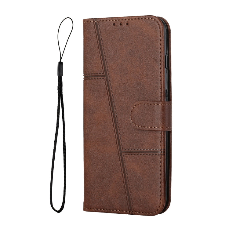 For Tecno Spark Go 2024 / POP 8 Stitching Calf Texture Buckle Leather Phone Case(Brown) - Tecno Cases by PMC Jewellery | Online Shopping South Africa | PMC Jewellery | Buy Now Pay Later Mobicred