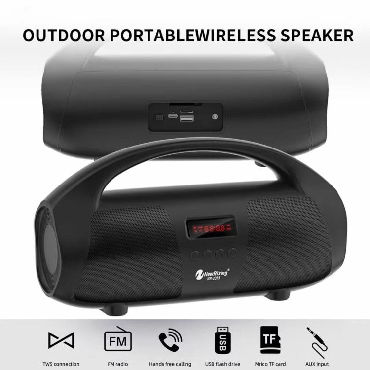 NewRixing NR2055 Wireless Portable TWS Bluetooth Speaker with Microphone(Blue) - Desktop Speaker by NewRixing | Online Shopping South Africa | PMC Jewellery | Buy Now Pay Later Mobicred