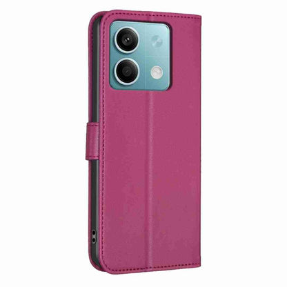 For Xiaomi Redmi Note 13 Four-leaf Embossed Leather Phone Case(Rose Red) - Note 13 Cases by PMC Jewellery | Online Shopping South Africa | PMC Jewellery | Buy Now Pay Later Mobicred