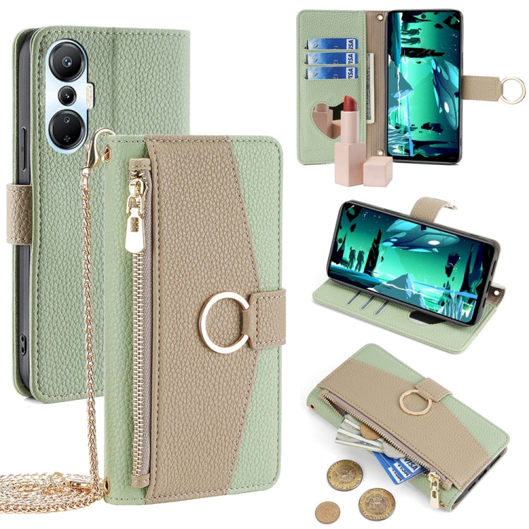 For Infinix Hot 20S Crossbody Litchi Texture Leather Phone Case(Green) - Infinix Cases by PMC TechLife | Online Shopping South Africa | PMC TechLife | Buy Now Pay Later Mobicred