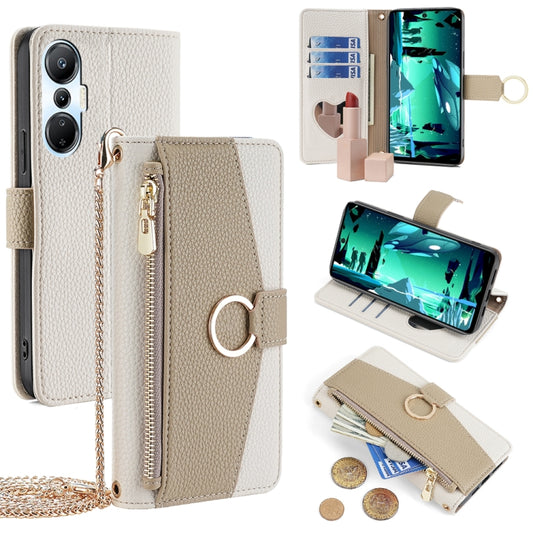 For Infinix Hot 20S Crossbody Litchi Texture Leather Phone Case(White) - Infinix Cases by PMC Jewellery | Online Shopping South Africa | PMC Jewellery | Buy Now Pay Later Mobicred