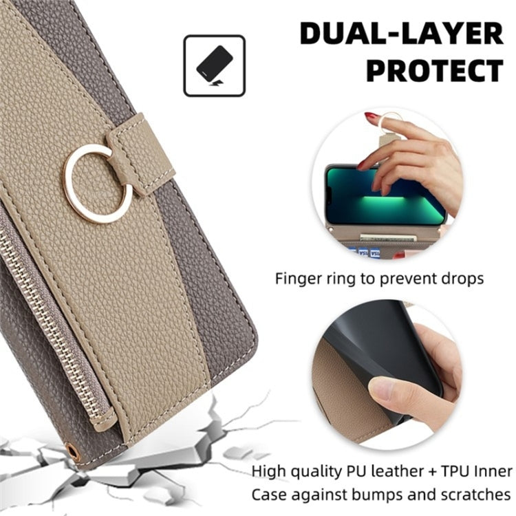 For Infinix Note 30 4G Crossbody Litchi Texture Leather Phone Case(Grey) - Infinix Cases by PMC TechLife | Online Shopping South Africa | PMC TechLife | Buy Now Pay Later Mobicred