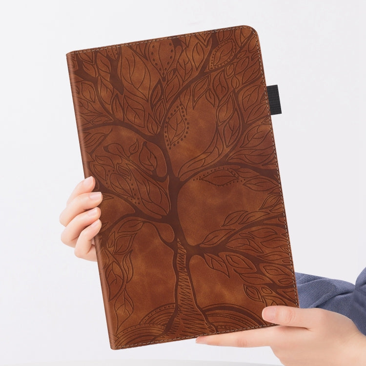 For Lenovo Tab M11 / Xiaoxin Pad 11 2024 Life Tree Series Horizontal Flip Leather Tablet Case(Brown) - Lenovo by PMC Jewellery | Online Shopping South Africa | PMC Jewellery | Buy Now Pay Later Mobicred