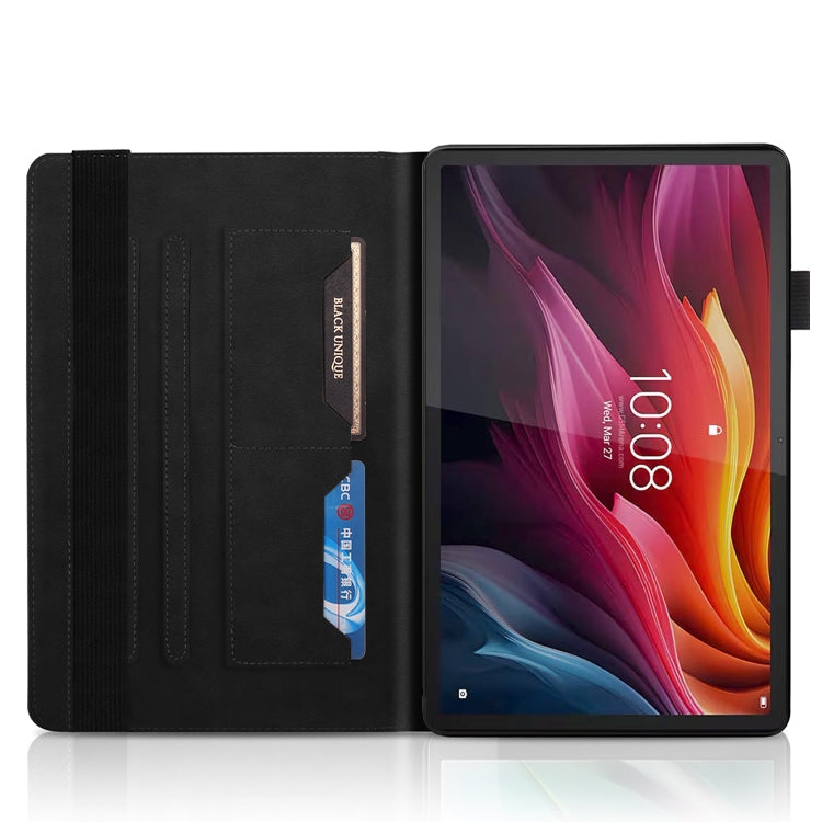 For Lenovo Tab P12 / Xiaoxin Pad Pro 12.7 2025 Life Tree Series Horizontal Flip Leather Tablet Case(Black) - Lenovo by PMC TechLife | Online Shopping South Africa | PMC TechLife | Buy Now Pay Later Mobicred