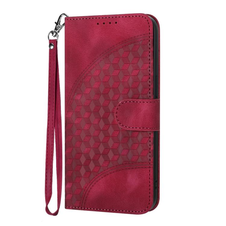 For iPhone 17 Pro YX0060 Elephant Head Embossed Phone Leather Case with Lanyard(Rose Red) - free shipping - PMc TechLife - Order now!