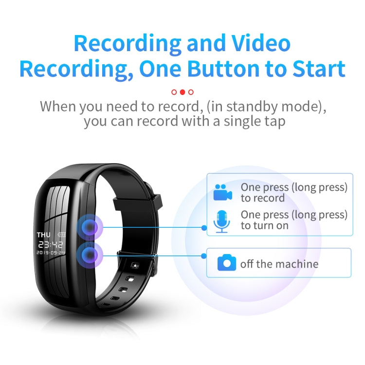 JNN D5 HD Noise Reduction Smart Recording Electronic Bracelet, Capacity:32GB - Recording Pen by JNN | Online Shopping South Africa | PMC TechLife | Buy Now Pay Later Mobicred