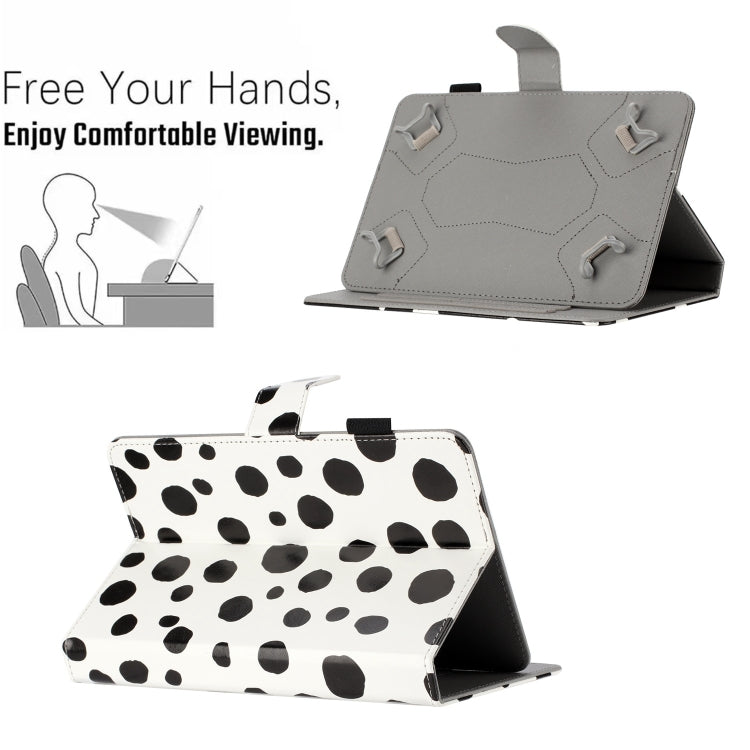 10 inch Dot Pattern Leather Tablet Case(White Black Dot) - 10 - 11 inch by PMC TechLife | Online Shopping South Africa | PMC TechLife | Buy Now Pay Later Mobicred