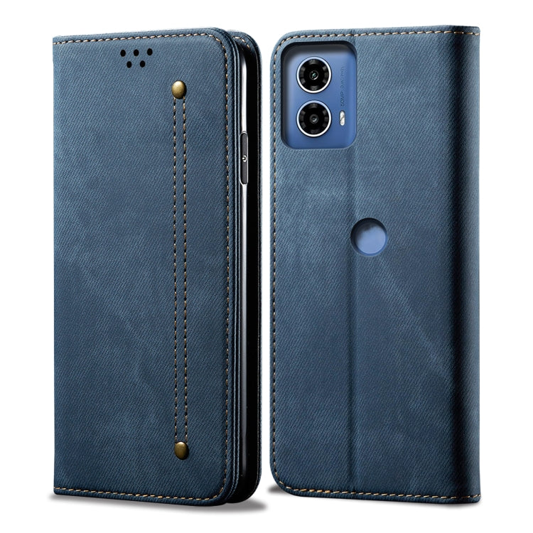 For Motorola Moto G04 / G24 Denim Texture Flip Leather Phone Case(Blue) - free shipping - PMC TechLife - Order now!