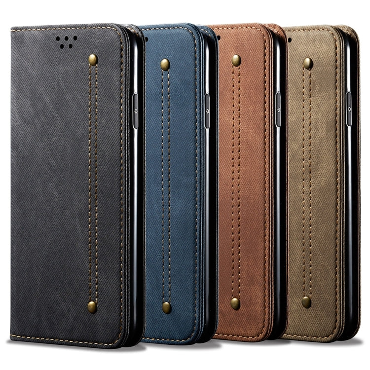 For Motorola Edge 50 Fusion Denim Texture Flip Leather Phone Case(Brown) - free shipping - PMC TechLife - Order now!